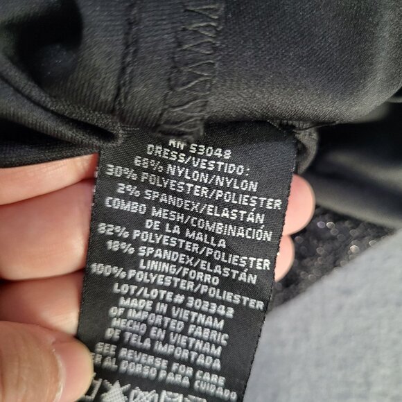 NIGHTWAY Womens SZ 4 Lace Sequin Sleeveless Little Black Dress Prom Cocktail Got - Picture 10 of 11